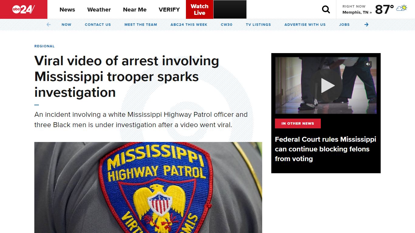 Viral video of arrest involving Mississippi trooper sparks investigation